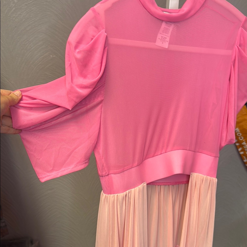 Pink and White Colorblock Maxi Top - Picture 5 of 5